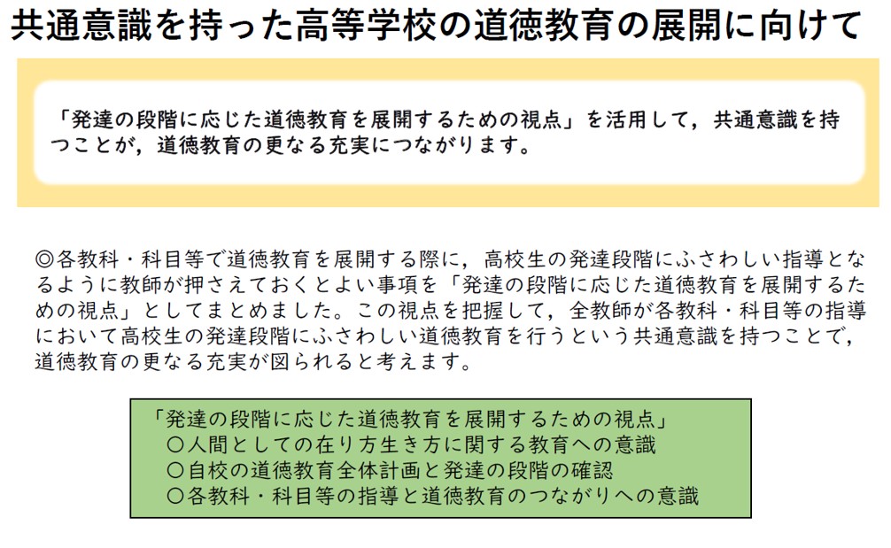 道徳教育を展開するための視点