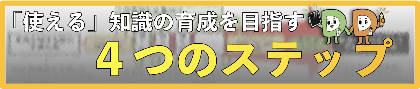 「使える」知識の育成を目指す４つのステップ